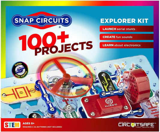 SNAP CIRCUITS Jr. SC-100 STEM Electronics Kit, 100+ Projects, Ages 8+
