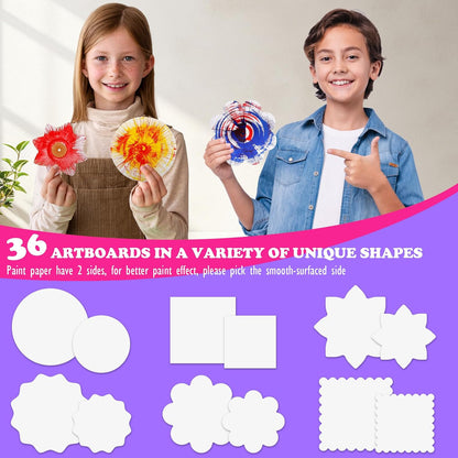 Spin Art Machine for Kids, Paint Spinner Arts and Crafts Gift Kit, Ages 6+