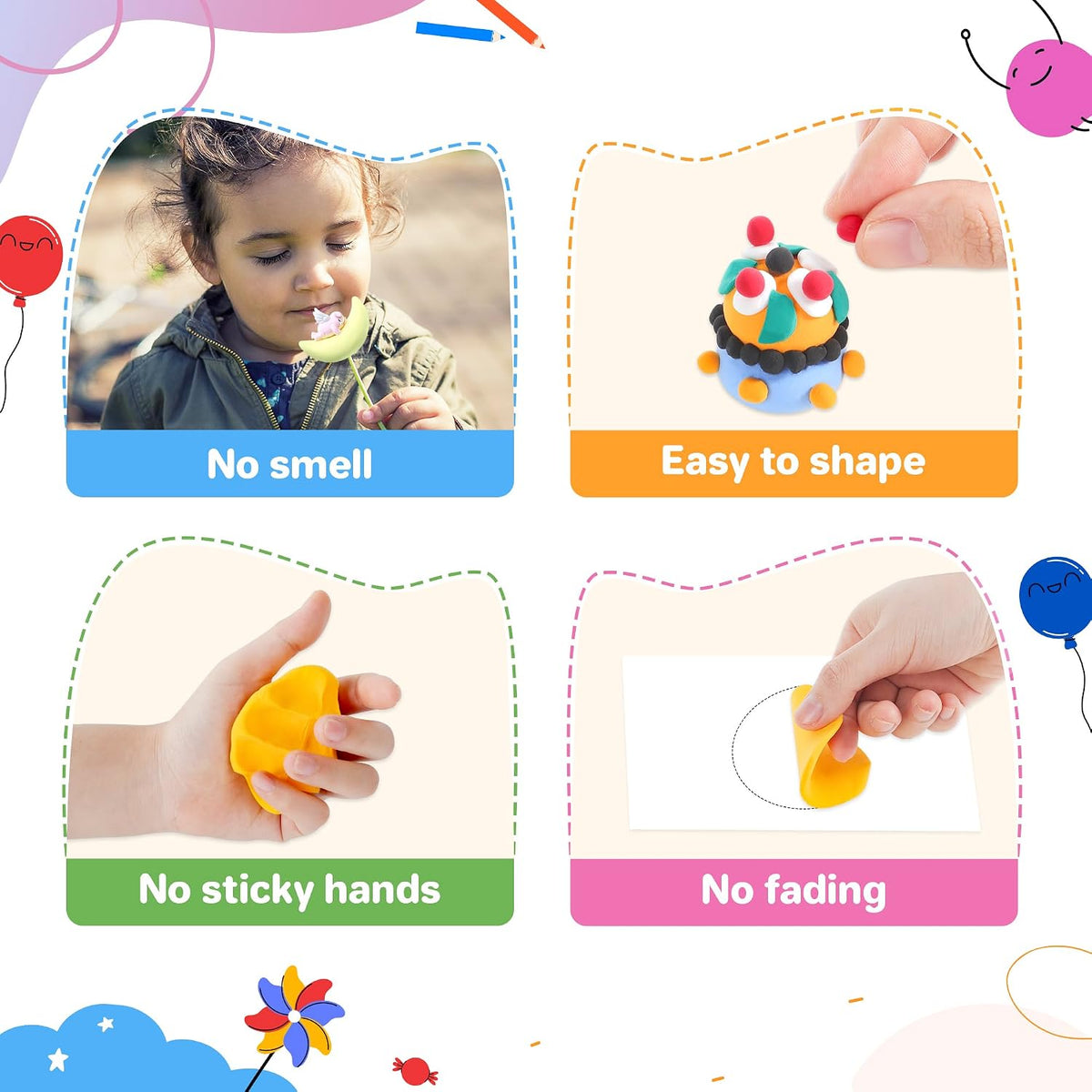 Aestd-ST Air Dry Clay 66 Colors, Modeling Clay for Kids, DIY Magic Clay