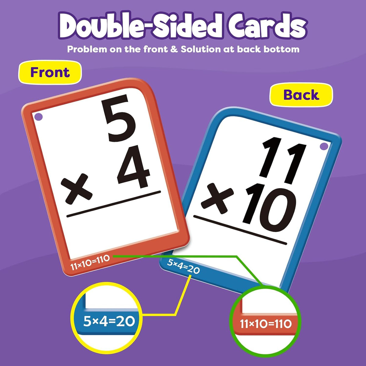 Torlam 332 Math Flash Cards Math Board,Math Games Manipulatives Times Table Chart Fun Learning Interactive Practice Kit for Kids,Multiplication,Division,Addition,Subtraction Flash Card Toys for Kids