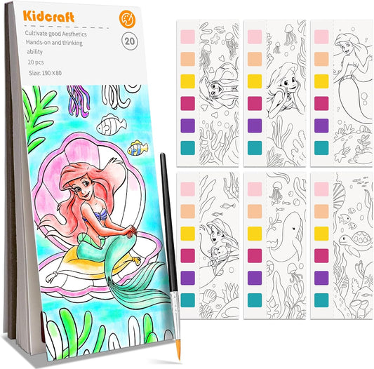 Kidcraft Paint with Water Coloring Books for Toddlers, Ocean Princess