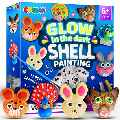 Shell Painting Kit for Kids, Arts and Crafts Gifts for Girls Boys Ages 6-12