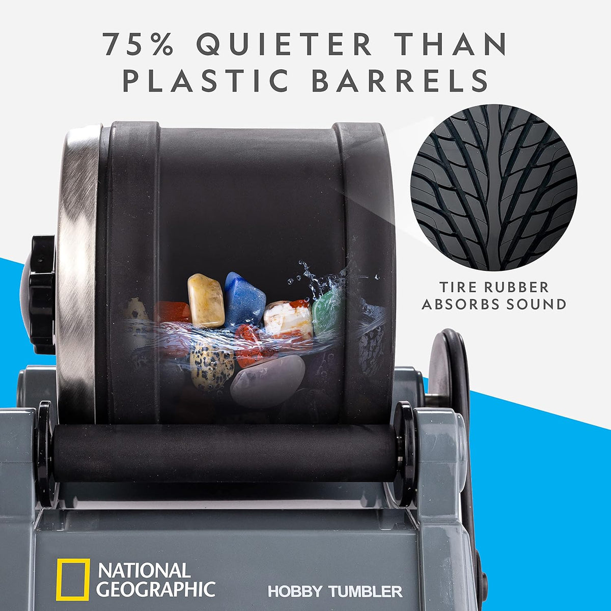 National Geographic Hobby Rock Tumbler Kit for Kids and Adults Ages 8+