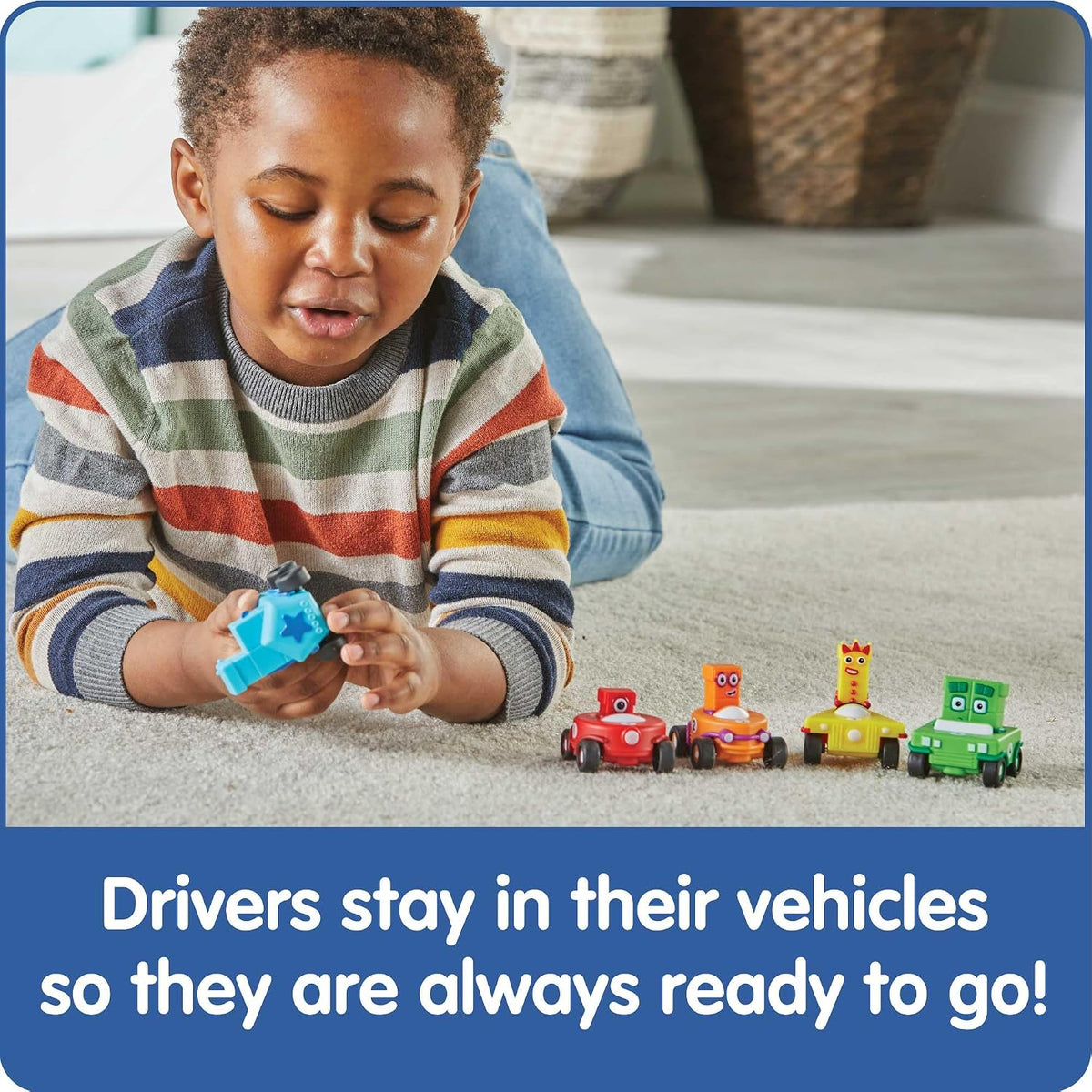 hand2mind Numberblocks Mini Vehicles, Toy Vehicle Playsets