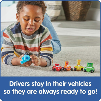 hand2mind Numberblocks Mini Vehicles, Toy Vehicle Playsets