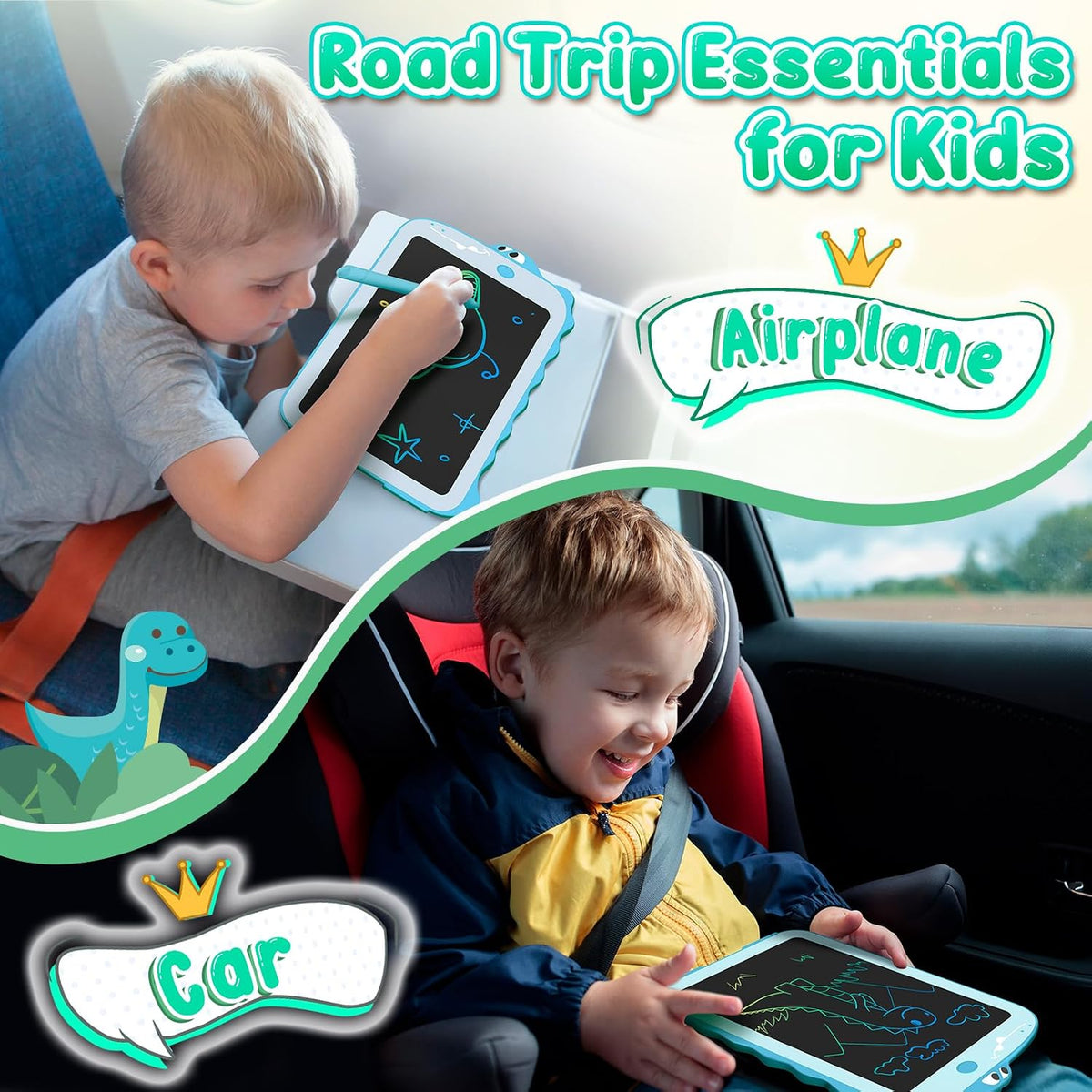 Stocking Stuffers for Kids Doodle Board, Christmas Gift for Airplane Travel
