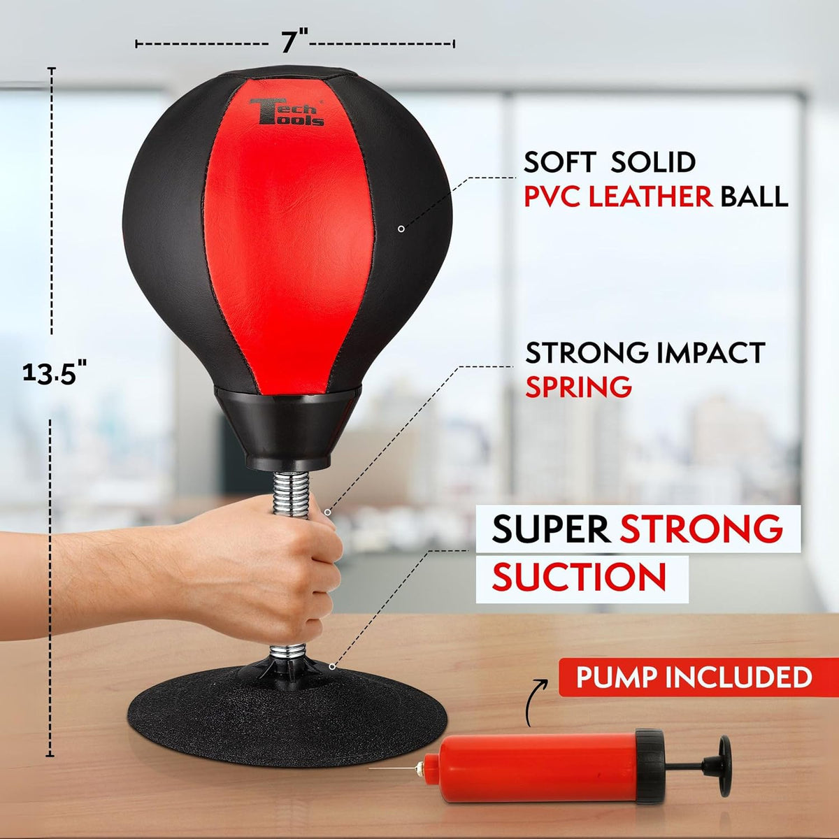 Tech Tools Desktop Punching Bag - White Elephant Gifts for Adults, Fun Punch Gag Gifts for Coworkers, Men & Women Secret Santa Stress Buster