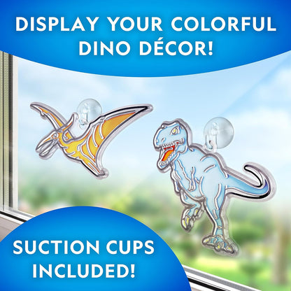 National Geographic Dinosaur Stained Glass Suncatcher Craft Kit for Kids