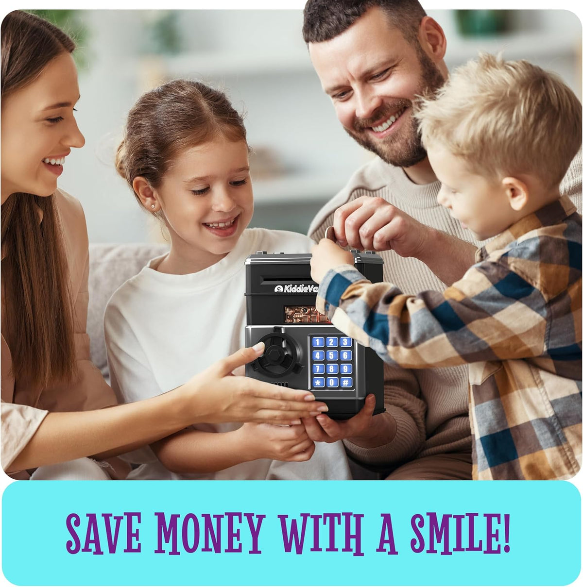 Piggy Bank for Kids - Electronic Money Saving Box w/Code- ATM Safe - Toy Coin Bank - Gifts for Boys Toys for Age 3, 4, 5, 6, 7, 8, 9 - Birthday Gifts for 8, 9, 10, 11, 12