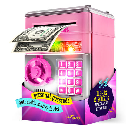 Piggy Bank for Kids - Electronic Money Saving Box w/Code- ATM Safe - Toy Coin Bank - Gifts for Boys Toys for Age 3, 4, 5, 6, 7, 8, 9 - Birthday Gifts for 8, 9, 10, 11, 12