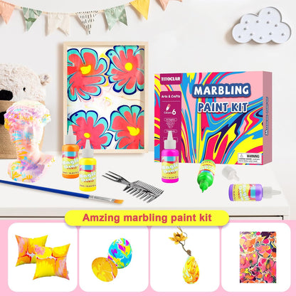 Water Marbling Paint for Kids,Stocking Stuffers for Kids,Birthday Gifts for Kids 3+ Years Old,Arts and Crafts for Girls Boys Ages 8-12 6-8 3-5,STEM Science Toys