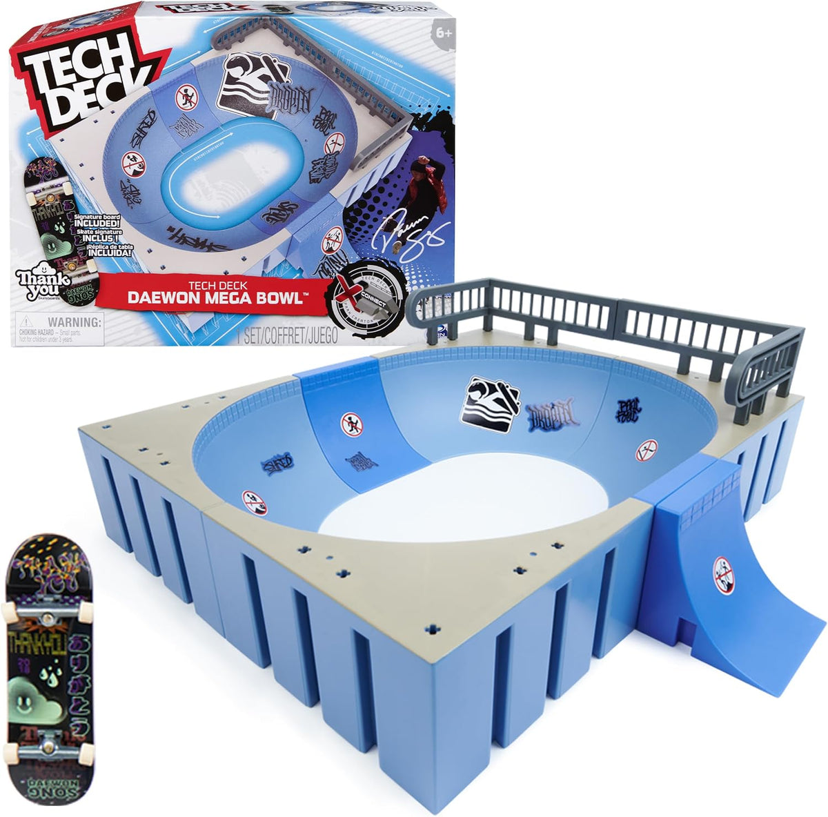 TECH DECK Daewon Mega Bowl X-Connect Park Creator Customizable Ramp Set