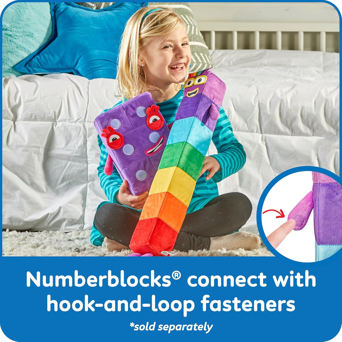 hand2mind Numberblock Seven Playful Pal, Plush Figure Toys