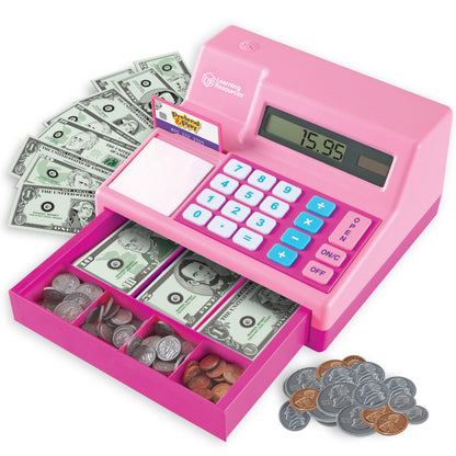 Learning Resources Pretend & Play Calculator Register Toy, Pink