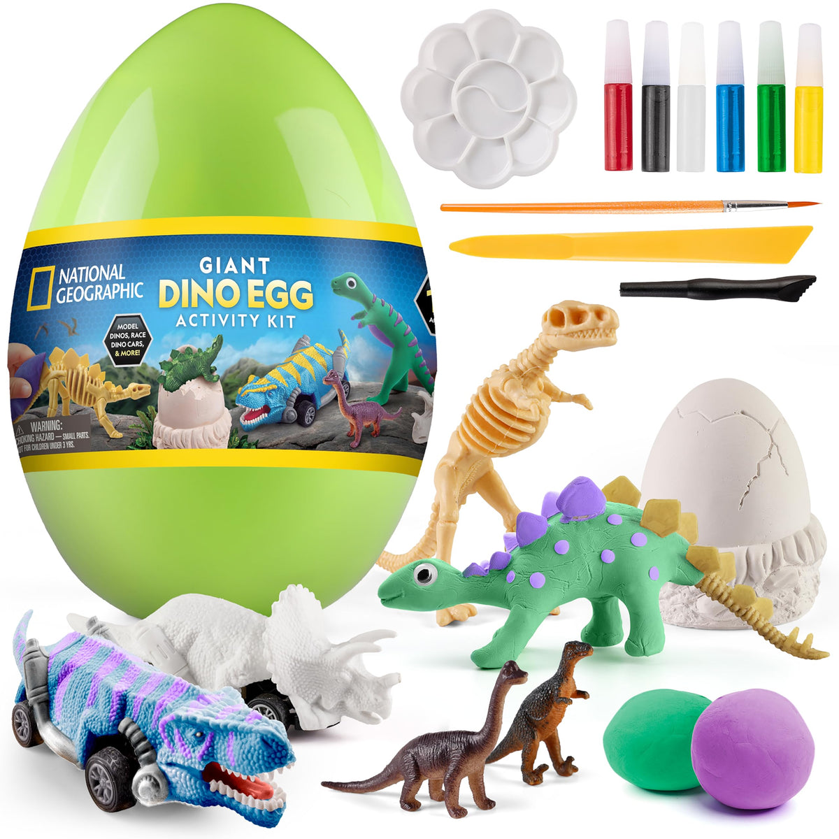 National Geographic Clay Dinosaur Arts and Crafts Activity Kit for Kids