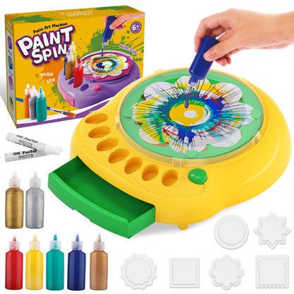 Spin Art Machine for Kids, Paint Spinner Arts and Crafts Gift Kit, Ages 6+