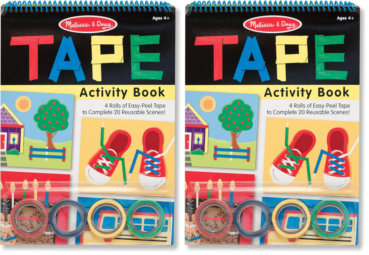 Melissa & Doug Tape Activity Book with 4 Easy-Tear Colored Rolls