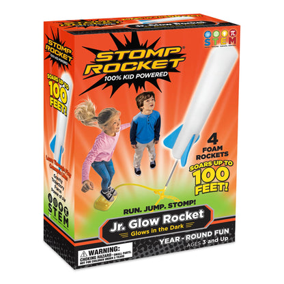 Stomp Rocket Jr Multi-Color Rocket Launcher for Kids, 8 Rockets
