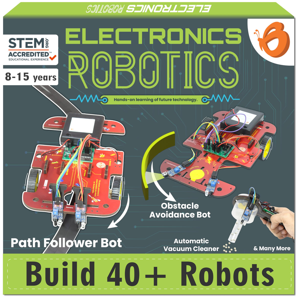 Butterfly EduFields 10in1 STEM Electronics Robotics Kit for Kids Ages 8-12