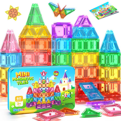 Magnetic Tiles Toddler Toys Magnetic Building Blocks for Kids Ages 3-12 STEM Educational Toys for Girls & Boys Sensory Toys for Kids with Autism Classroom Must Haves Outdoor Toys