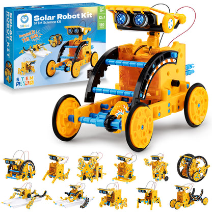 Sillbird 12-in-1 Solar Robot Building Kit STEM Gift for Boys Ages 8-13