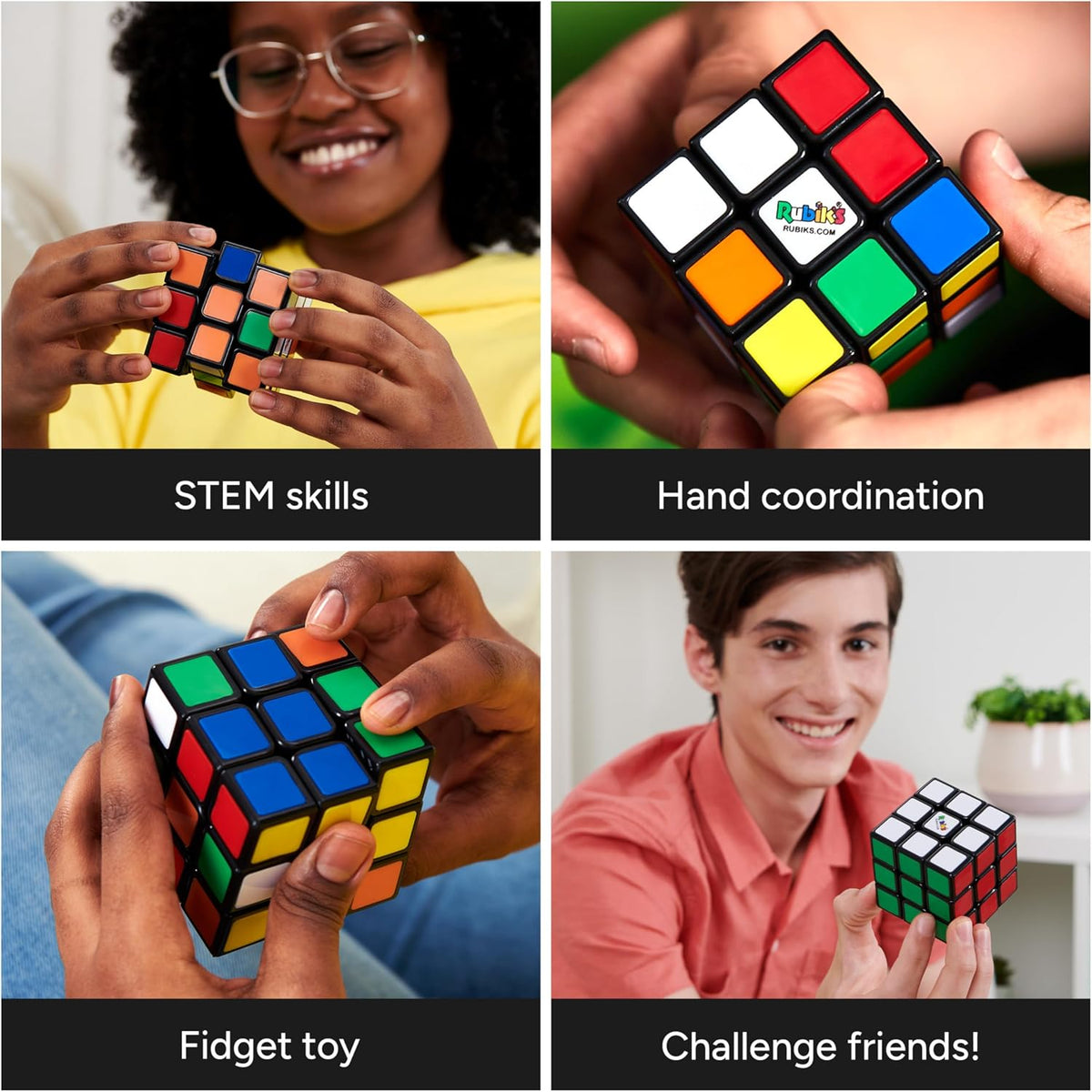 Rubik's Cube The Original 3x3 Puzzle Cube & Brain Teaser Fidget Toy