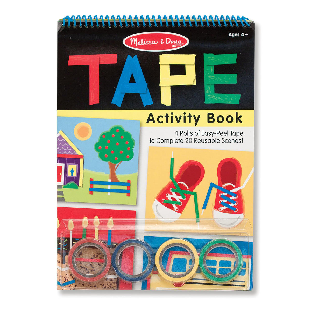 Melissa & Doug Tape Activity Book with 4 Easy-Tear Colored Rolls
