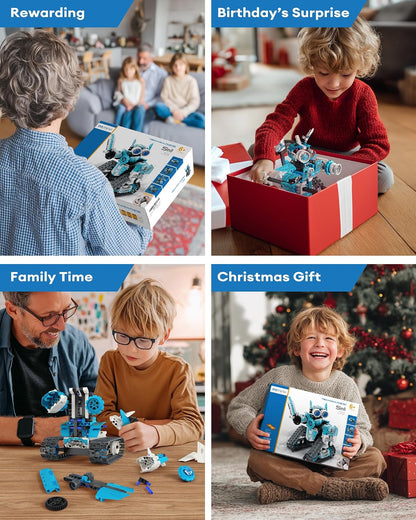 Opmind 5-in-1 STEM RC Robot Building Kit - 408PCS, Gift for Boys Ages 8-13