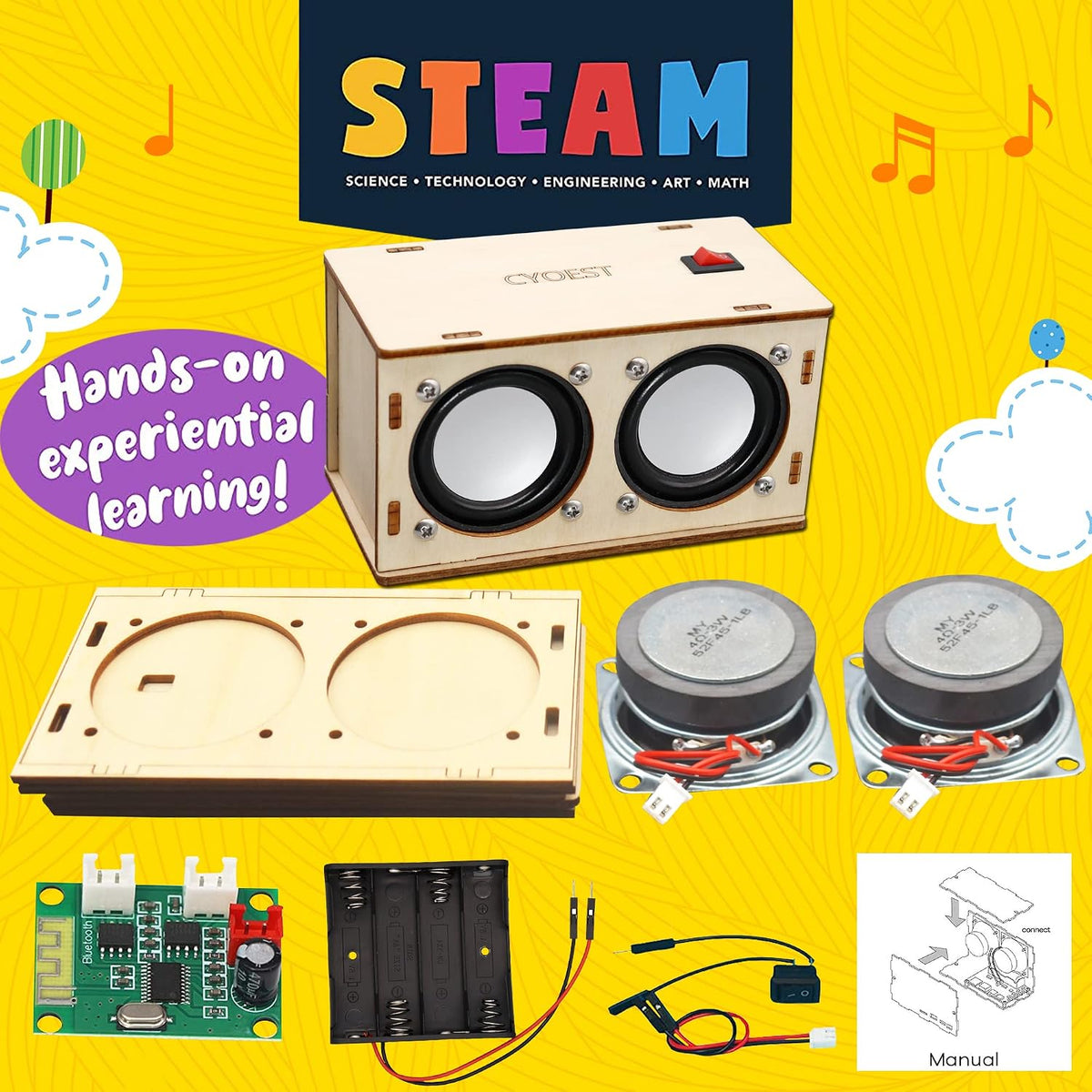 Teen Boy Gifts -DIY Bluetooth Speaker Kit -STEM Science Electronics Project