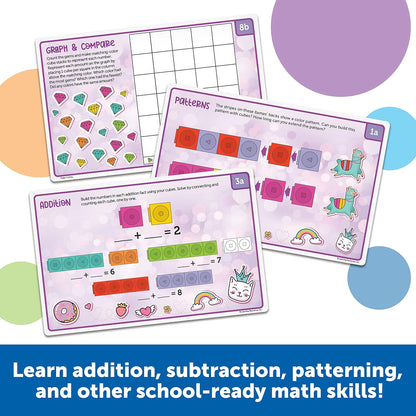 Learning Resources MathLink Cubes Kindergarten Math Activity Set
