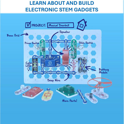 SNAP CIRCUITS Jr. SC-100 STEM Electronics Kit, 100+ Projects, Ages 8+