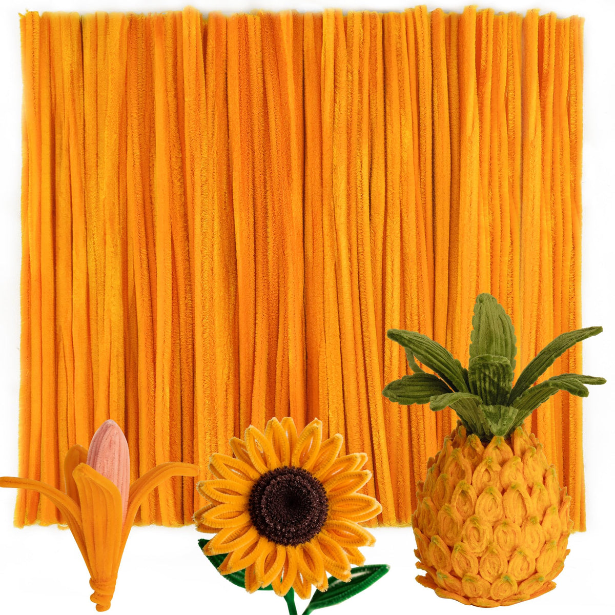 Caydo 200PCS Thick Pipe Cleaners Craft, 20 Colors Chenille Stems