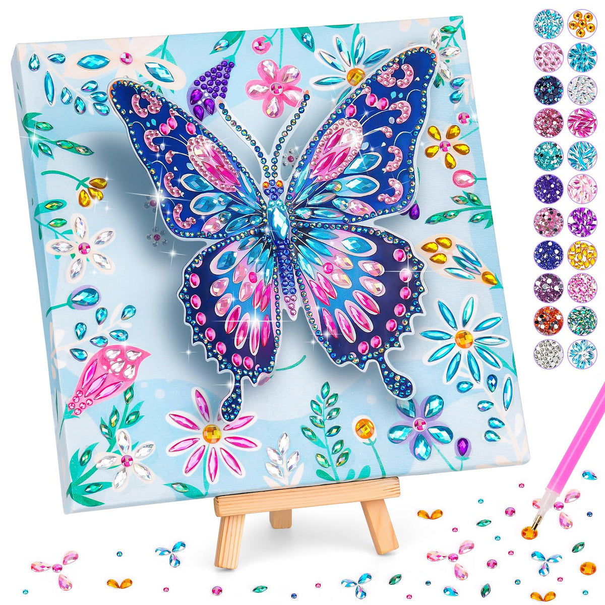 Crafts for Kids Age 8-12, Girls Birthday Gifts, Butterfly Diamond Painting