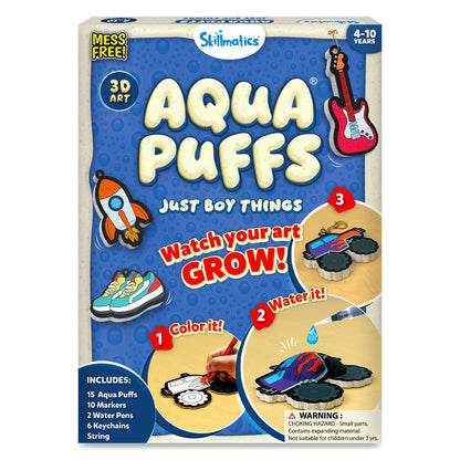 Skillmatics Aqua Puffs Animals, Art & Craft, Paint by Number, Gift for Kids