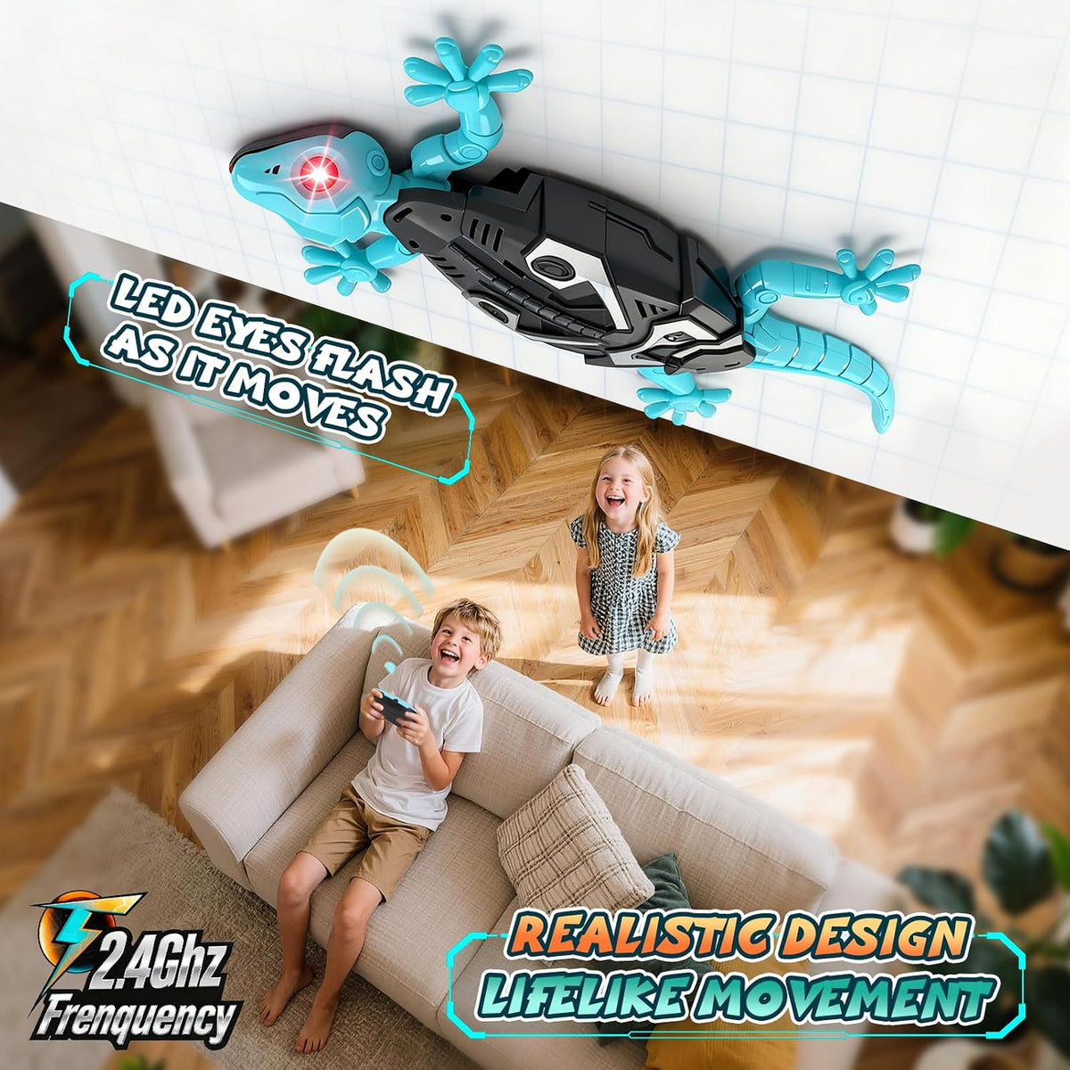 KETIEE RC Wall Crawler Gecko: Wall Climbing Gecko Toy for Kids