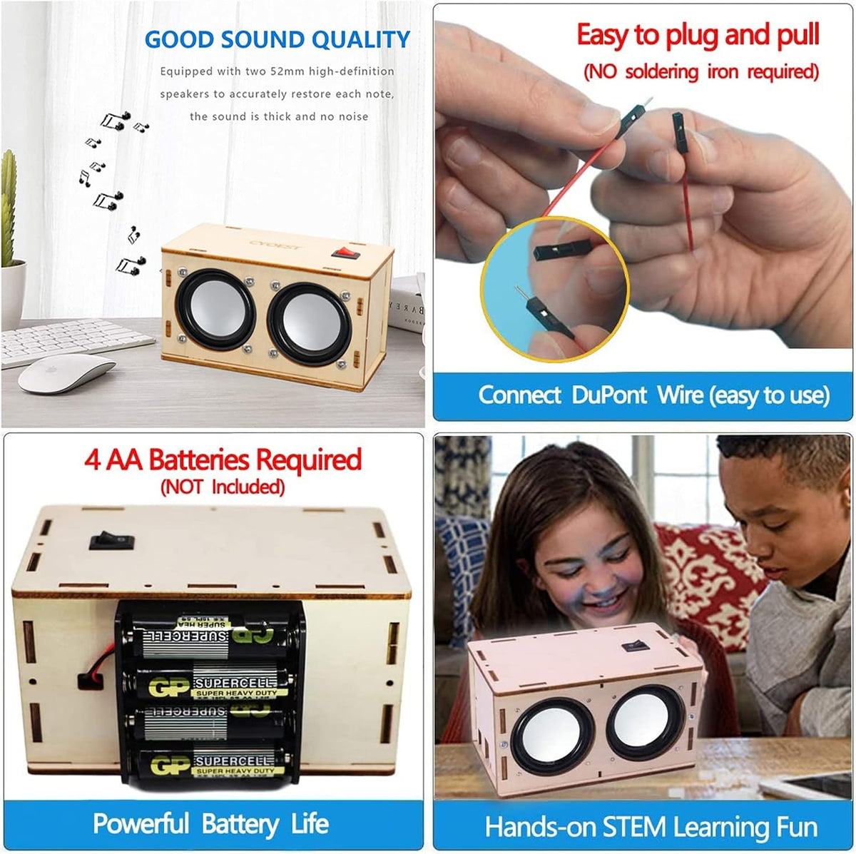 Teen Boy Gifts -DIY Bluetooth Speaker Kit -STEM Science Electronics Project