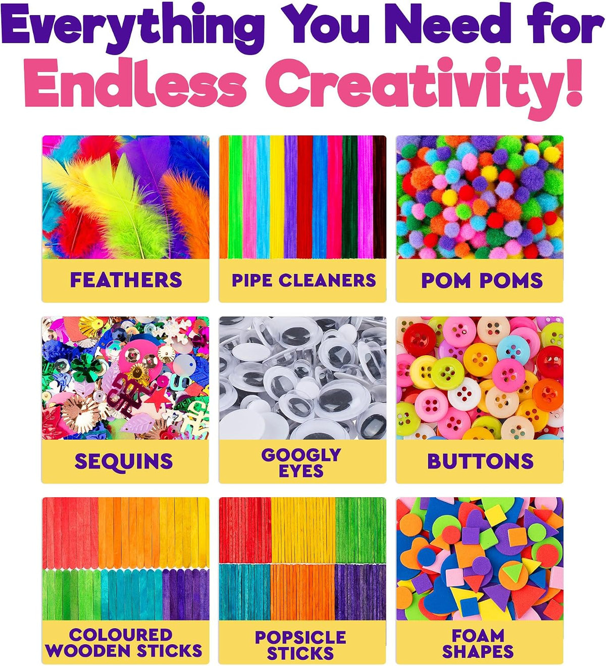 Blue Squid 1750+pcs Craft Kits for Kids, Ages 4-9 Girl Boys Gifts Arts and Crafts for Kids Craft Kits Toys for 4-9 Year Old Girls Boys Birthday Presents Gifts Crafts for 4-10 Year Olds