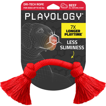 Playology Tug Rope Dog Toys for Large Dogs - Jumbo, Peanut Butter Scent