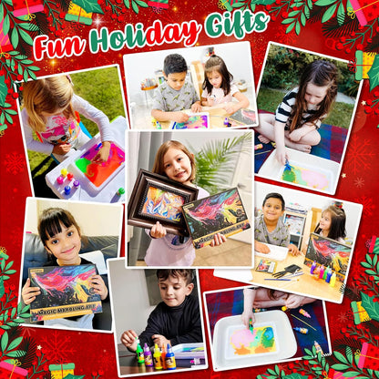 Water Marbling Paint for Kids - Arts and Crafts for Girls Boys Ideal Gifts