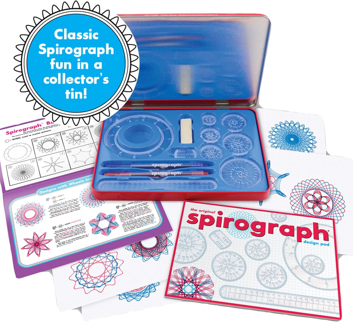 Spirograph Design Set Collectors Tin Arts and Crafts for Kids Drawing Kit