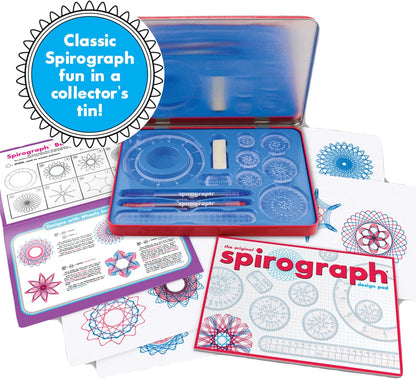 Spirograph Design Set Collectors Tin Arts and Crafts for Kids Drawing Kit