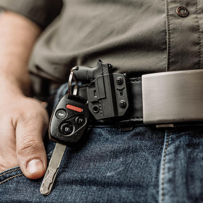 Blade-Tech Mini Pistol Shaped Keychain with Holster and Belt Clip Holsters