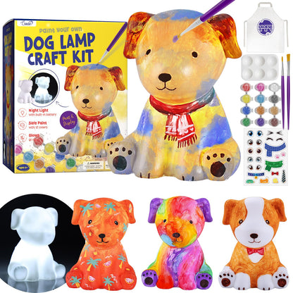 Paint Your Own Dinosaur Lamp Kit, Crafts for Kids Ages 6-12, Gifts for Boys