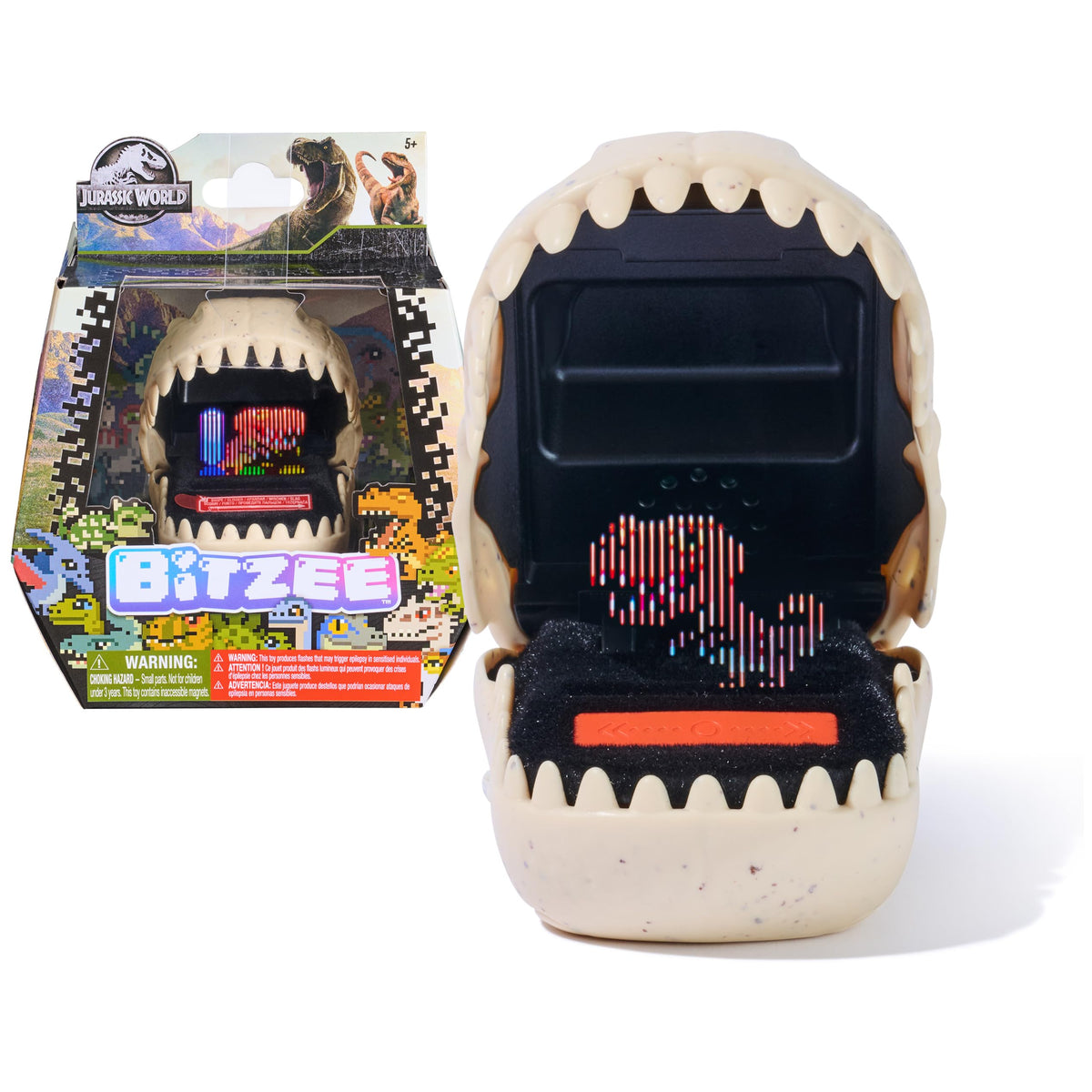 BITZEE Jurassic World Interactive Fossil Pod Toy & Digital Pet, Ages 5+