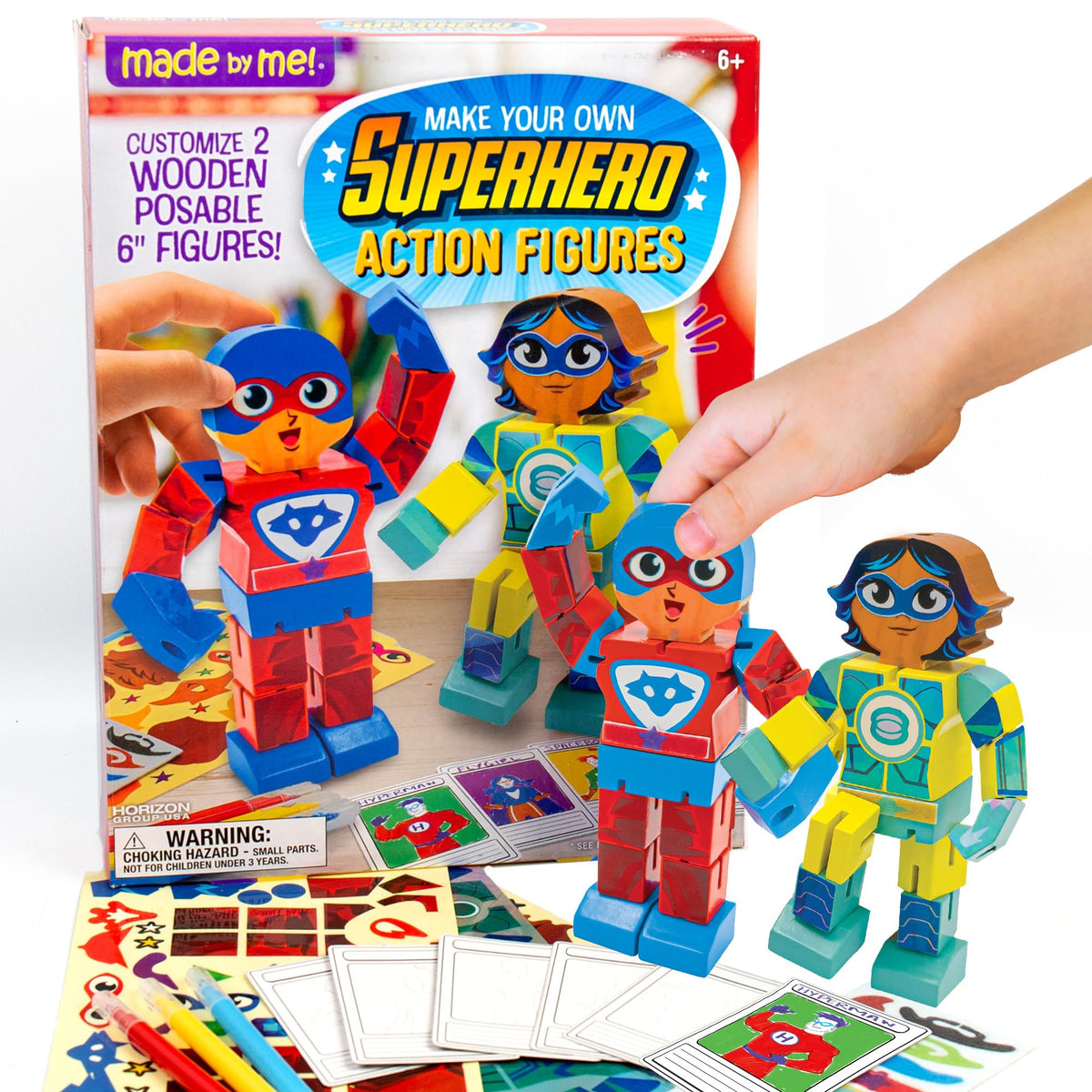 Made By Me Build & Paint Your Own Wooden Toys, DIY Wood Craft Kit, Easy to Assemble, 3 Cars