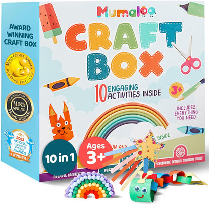 Mumaloo Arts and Crafts Kit for Kids – 10 Projects Ages 4–8