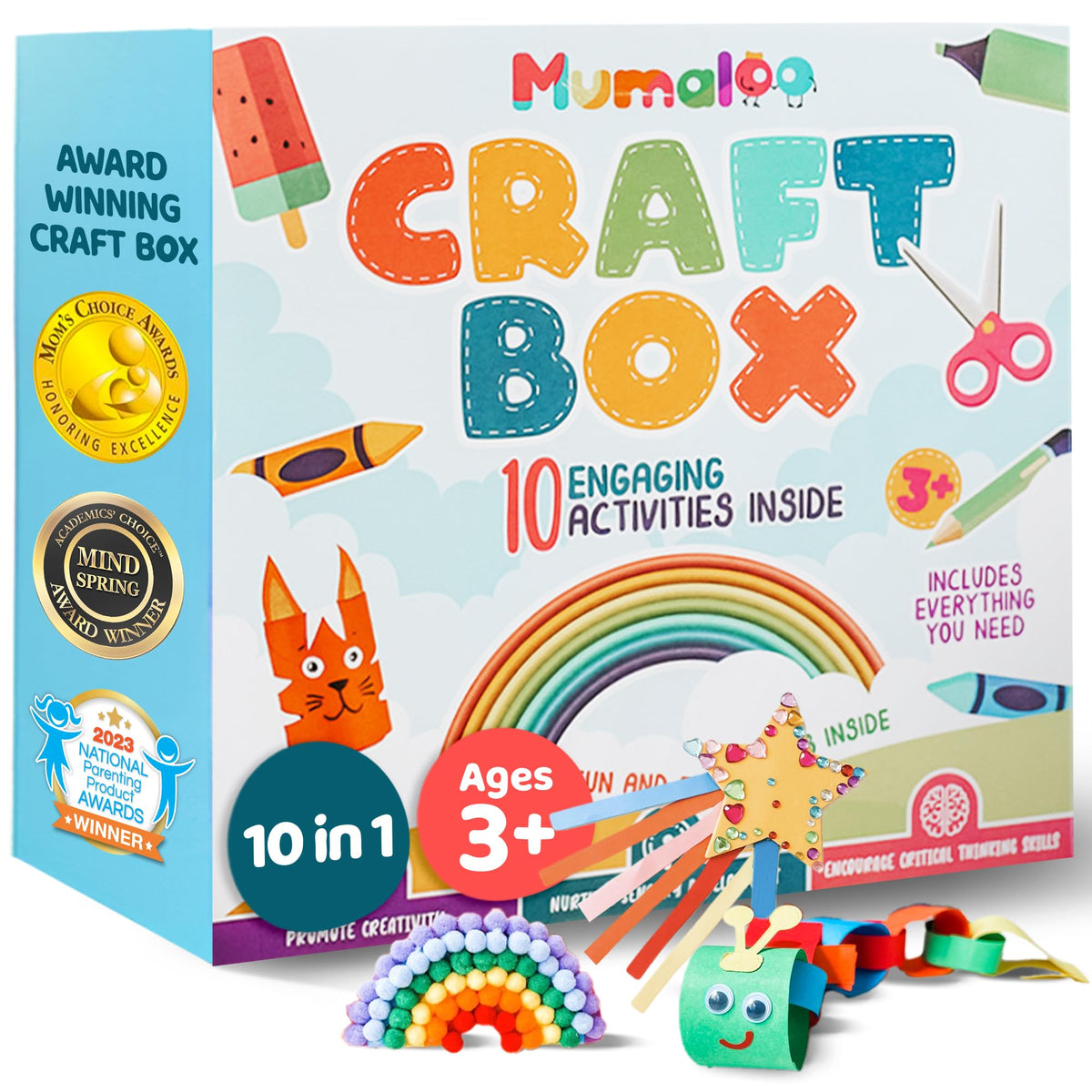 Mumaloo Arts and Crafts Kit for Kids – 10 Projects Ages 4–8
