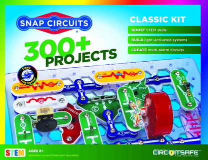 SNAP CIRCUITS Jr. SC-100 STEM Electronics Kit, 100+ Projects, Ages 8+