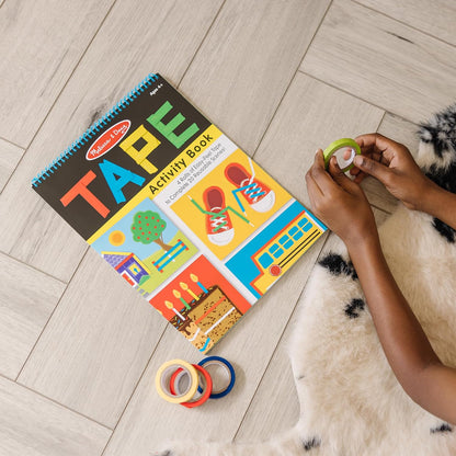 Melissa & Doug Tape Activity Book with 4 Easy-Tear Colored Rolls