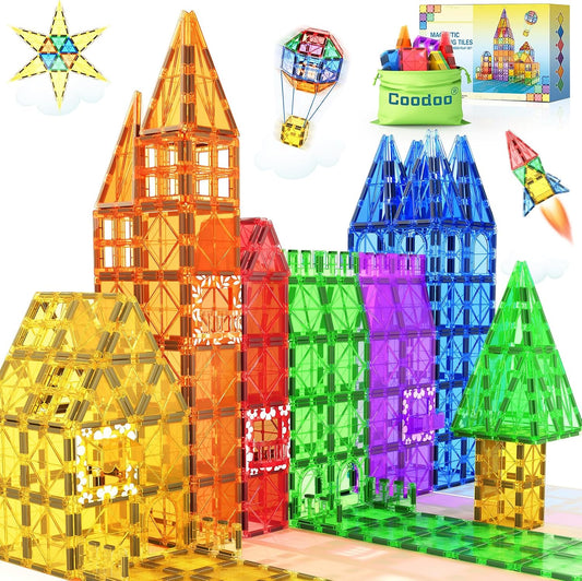 60 PCS Magnetic Building Tiles Kids Toys STEM Magnetic Blocks Sensory Toys
